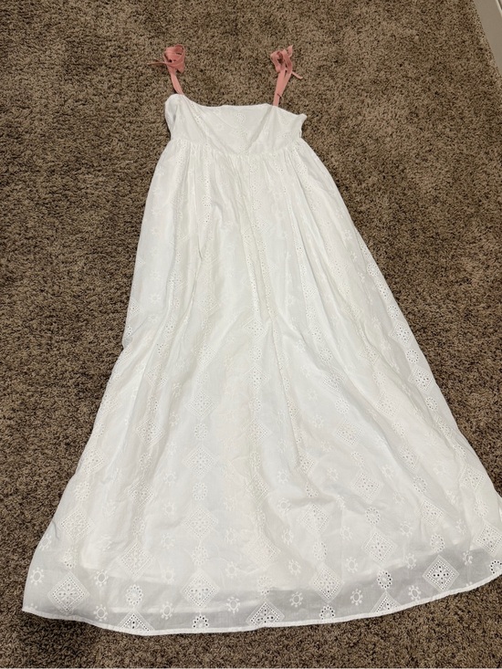 Petal & Pup Dresses & Skirts - Petal & Pup White Eyelet with Pink Trim